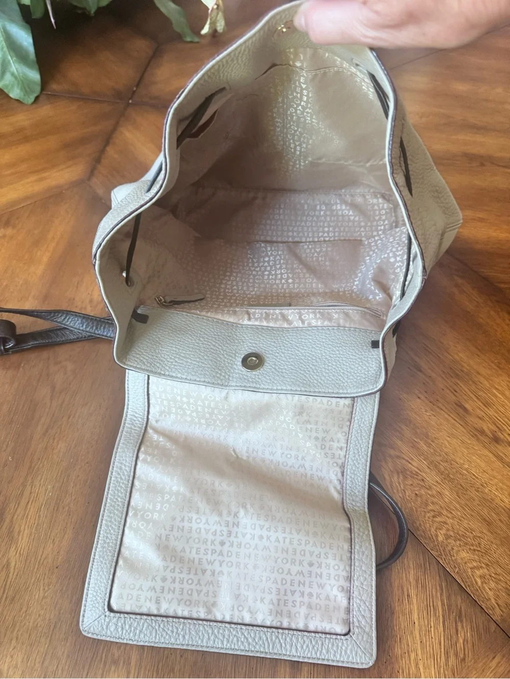 Kate Spade leather backpack purse